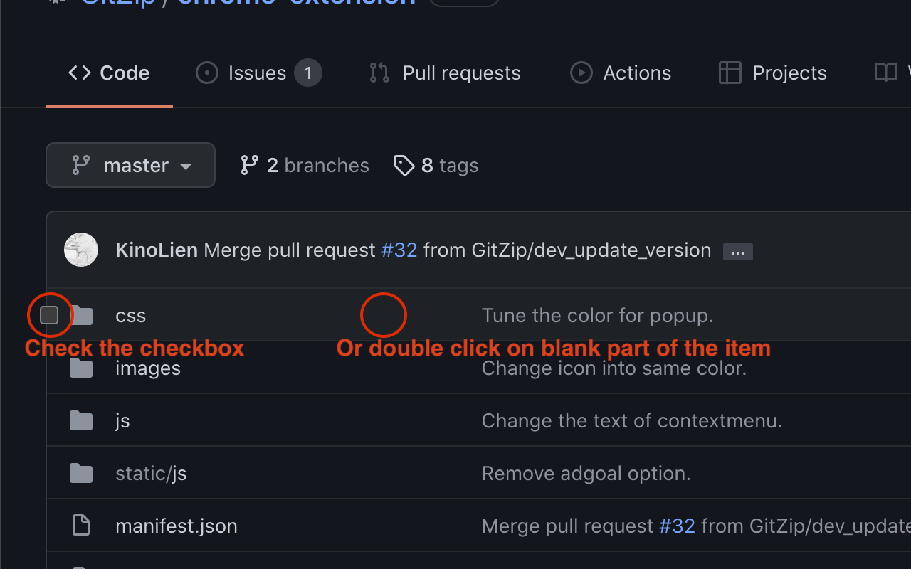 GitZip for github - 截图 5