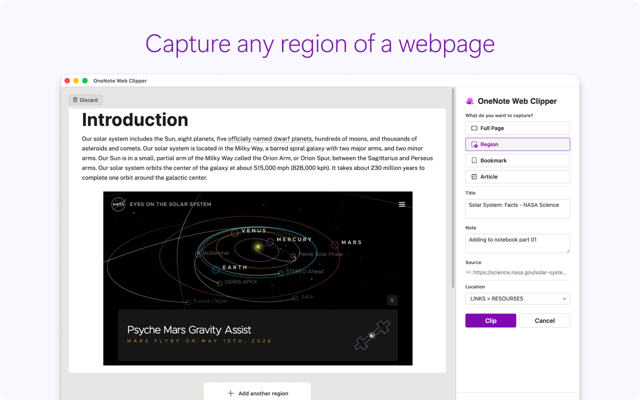 OneNote Web Clipper - 截图 4