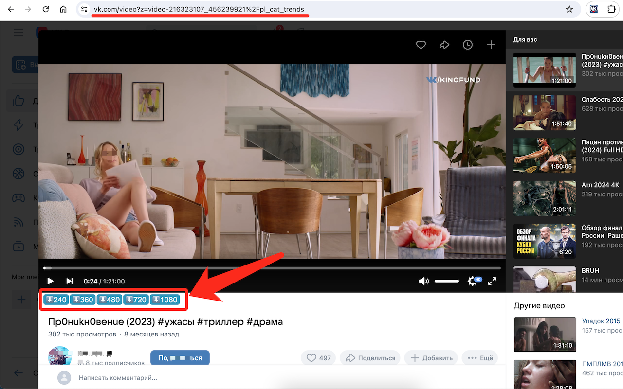 вконтакте видео скачать - VK video downloader - 截图 1