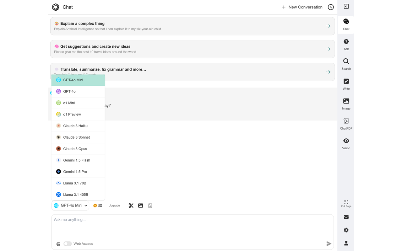 Smart Sidebar: Chat GPT, Claude & DeepSeek - 截图 1