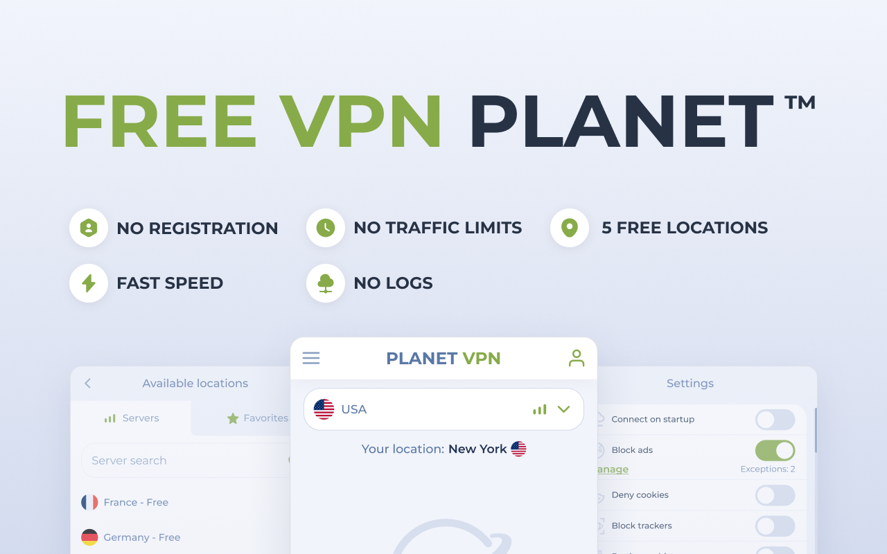 免费 代理和广告拦截器 - Planet - 截图 3