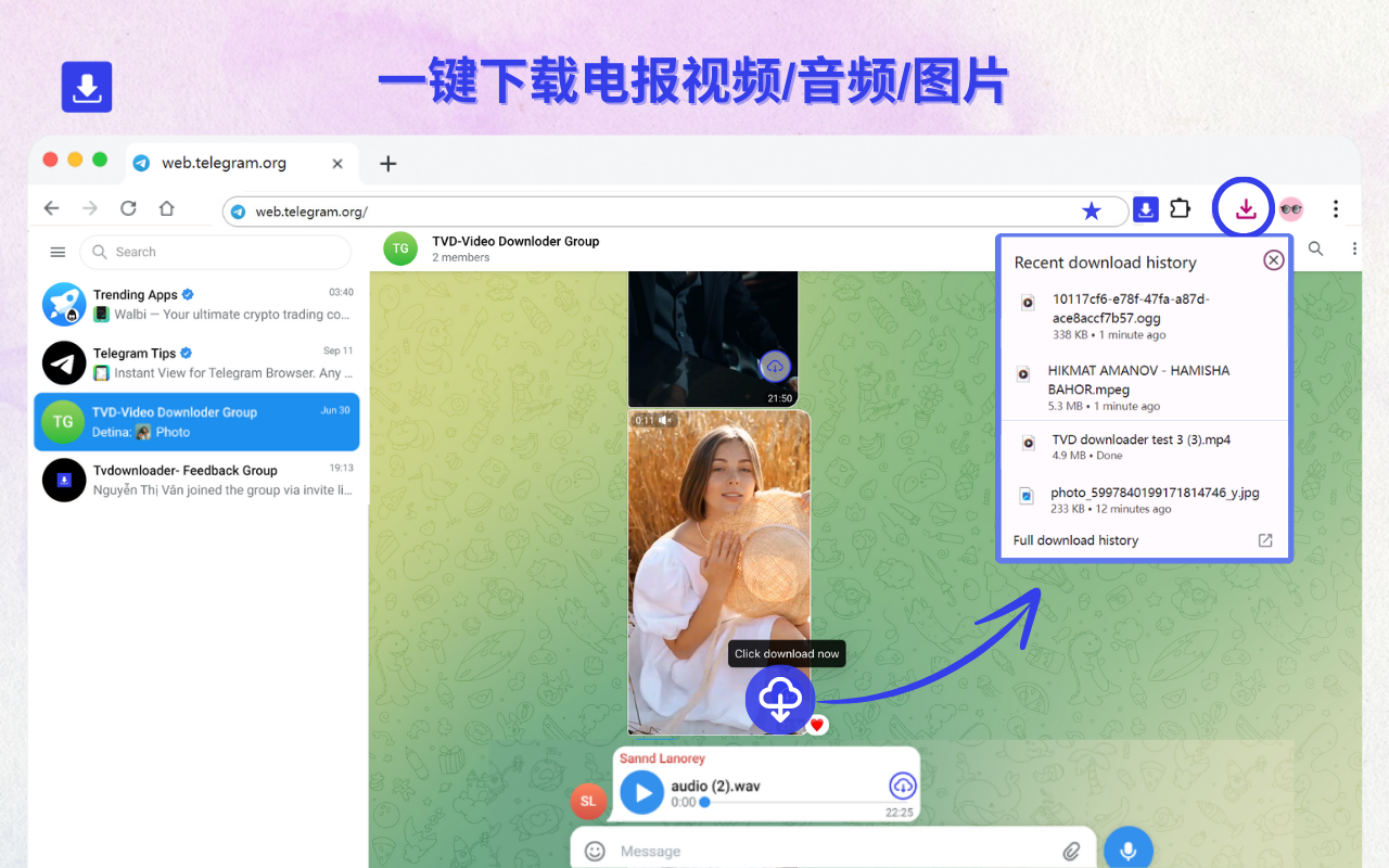 电报视频下载器(含隐私視頻) - 截图 4