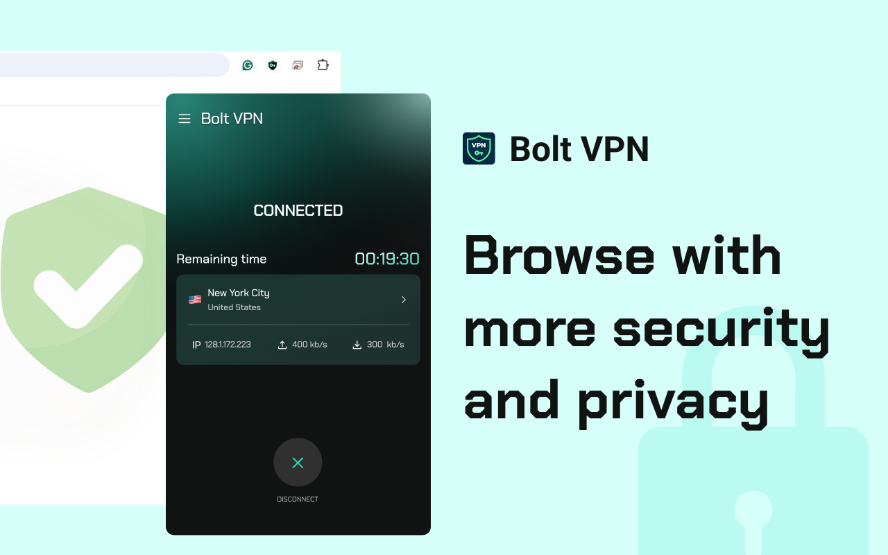 Bolt  & Proxy - Free  for Chrome - 截图 1