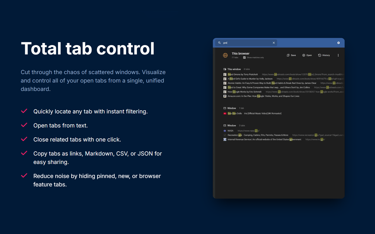 Session Buddy - Tab & Bookmark Manager - 截图 2