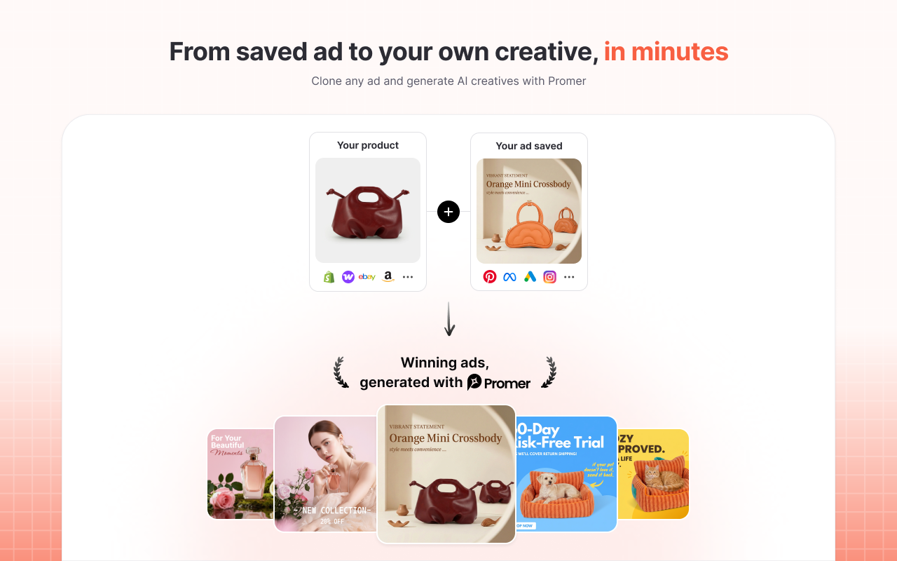 Promer: Save, Clone & Create AI Ad Creatives - 截图 4