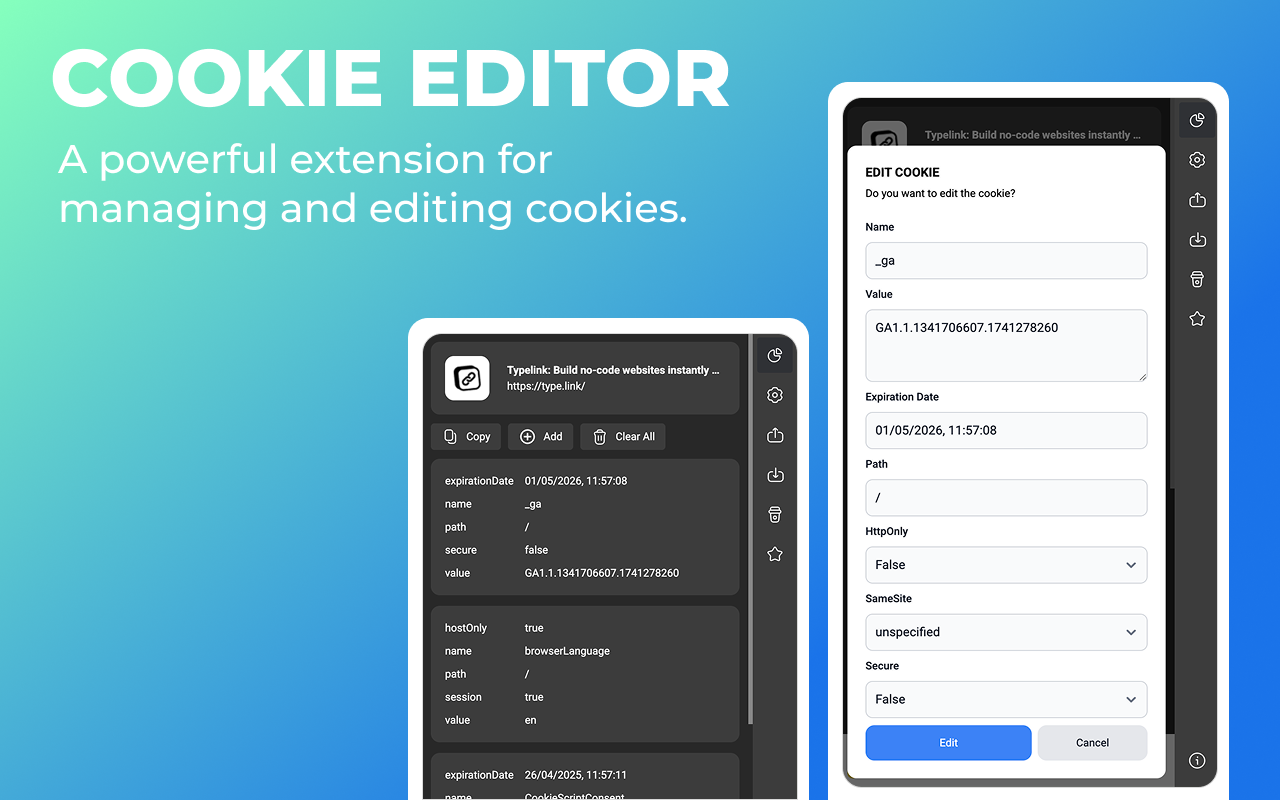 Cookie Editor - 截图 3