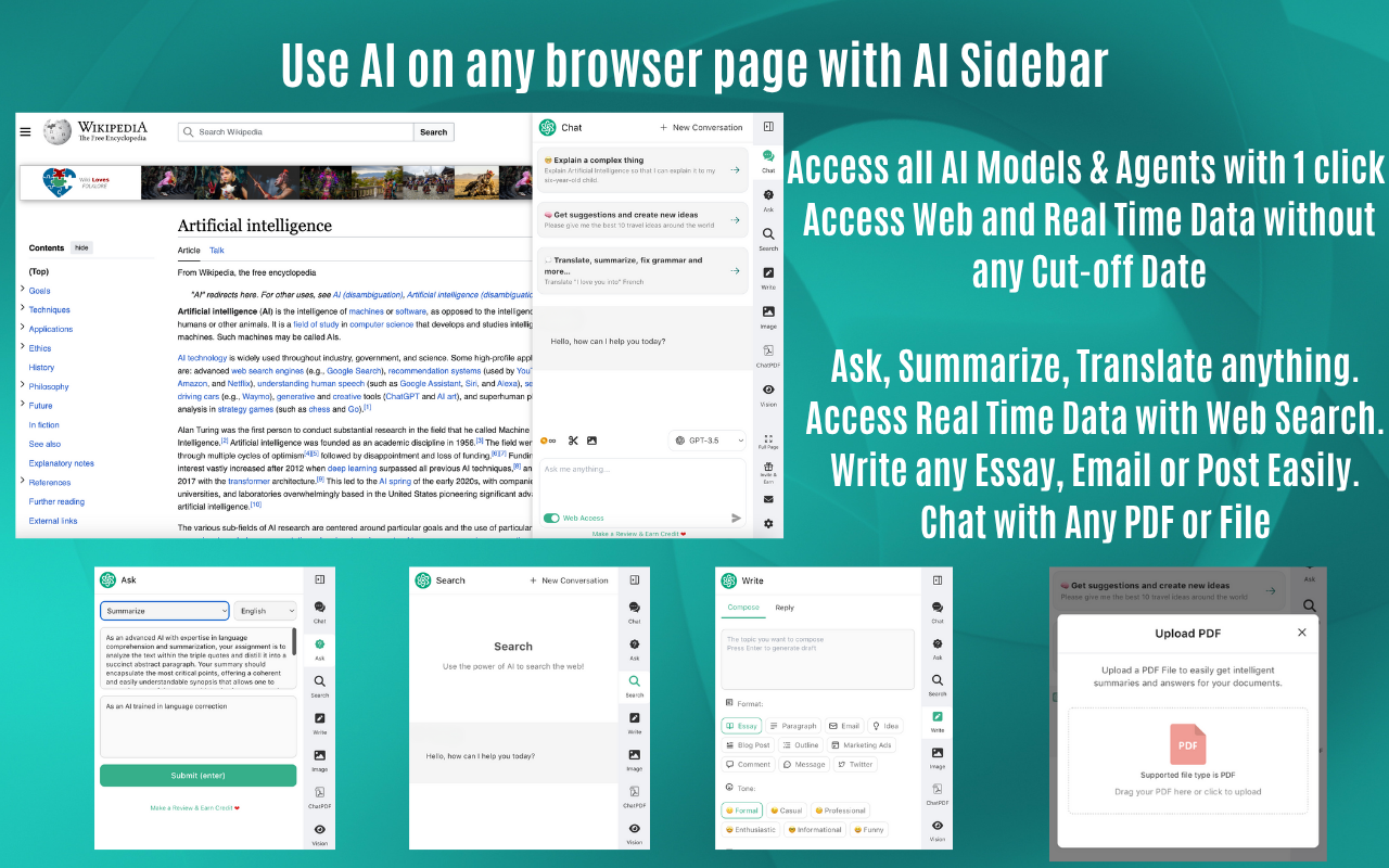 Chat with all AI models (Gemini, Claude, DeepSeek…) & AI Agents | AITOPIA - 截图 2