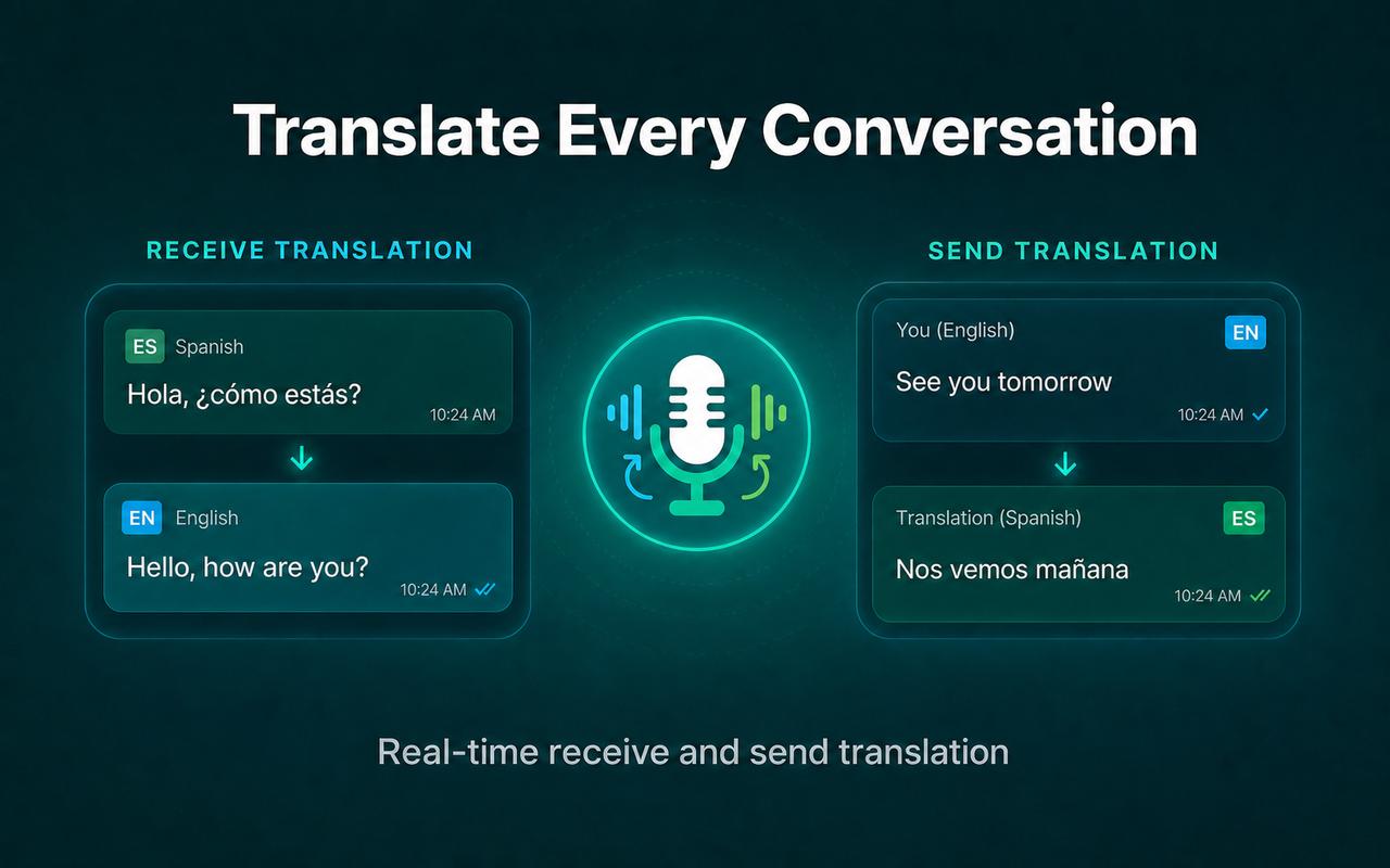 WhatsApp Web 中使用 AI 将音频转文字+翻译 - 截图 3