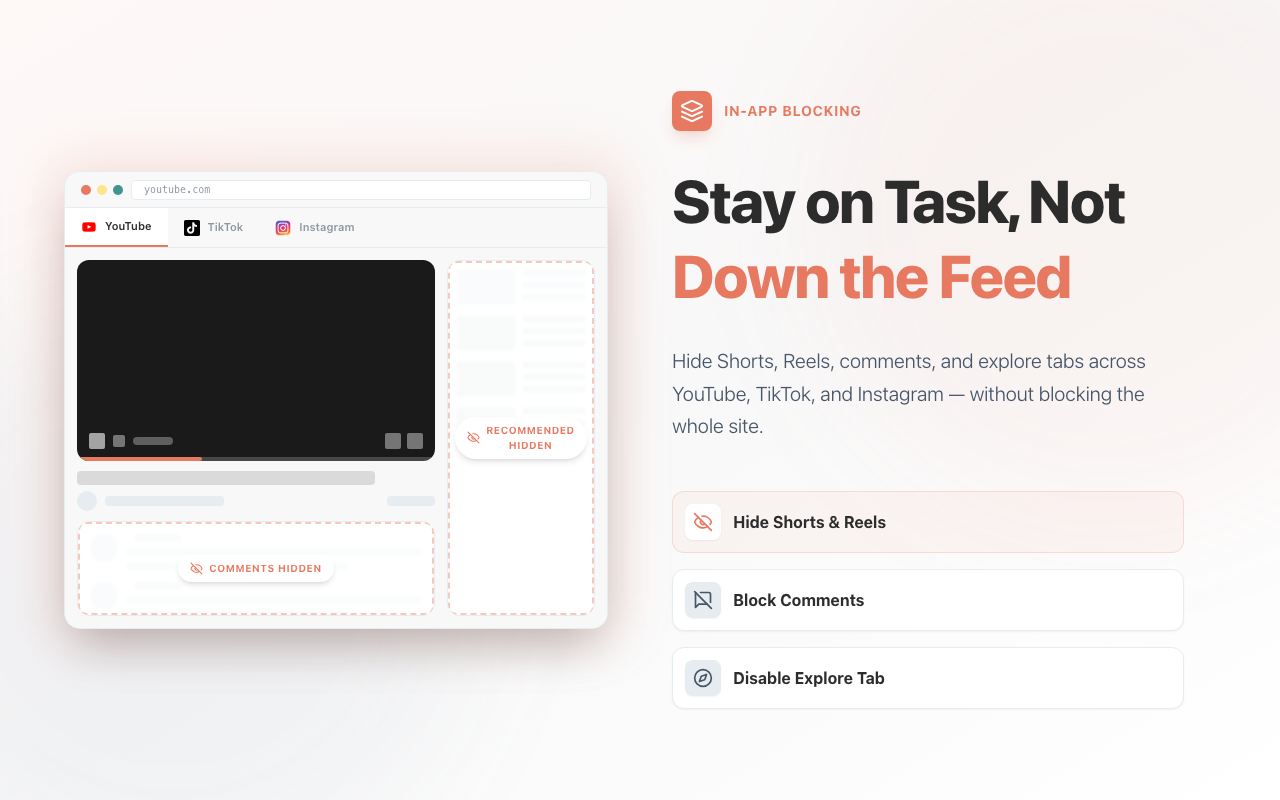 StayFocusd – Website Blocker & Focus Timer & Shorts Blocker - 截图 2