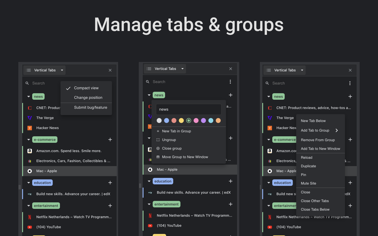 Vertical Tabs - 垂直标签 - 截图 4