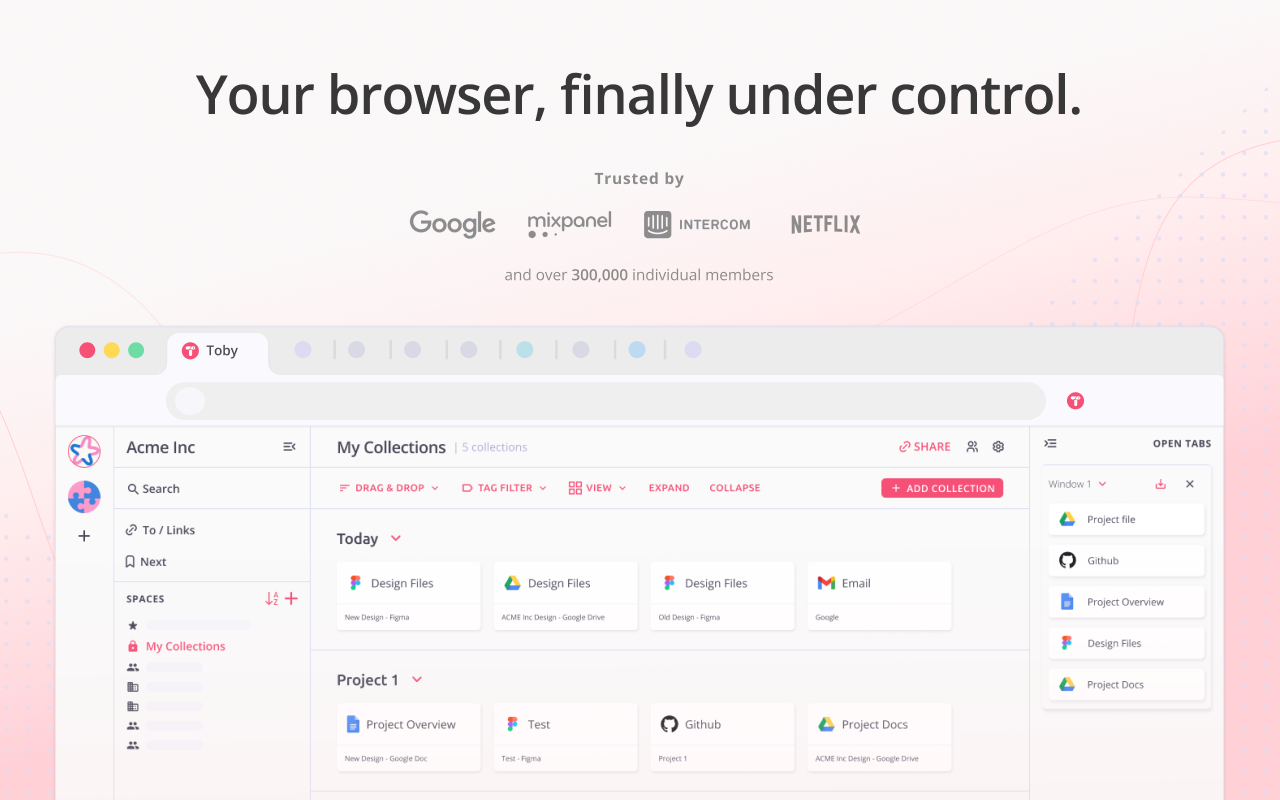 Toby: Tab Management Tool - 截图 1