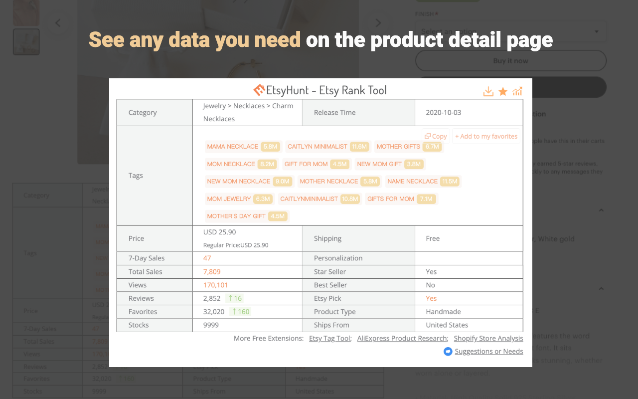 EHunt - Etsy™ Rank Tool - 截图 2