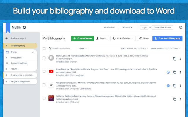 MyBib: Free Citation Generator - 截图 1