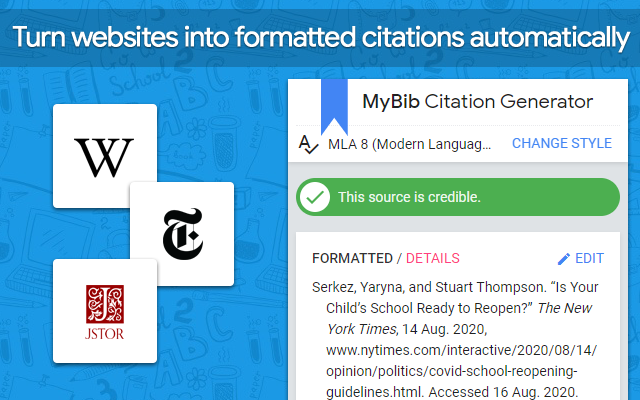 MyBib: Free Citation Generator - 截图 3