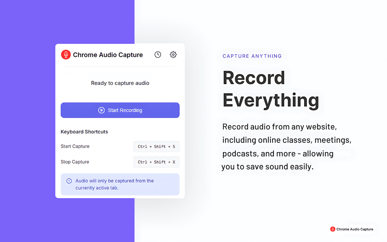 Chrome Audio Capture – 录音 - 截图 1