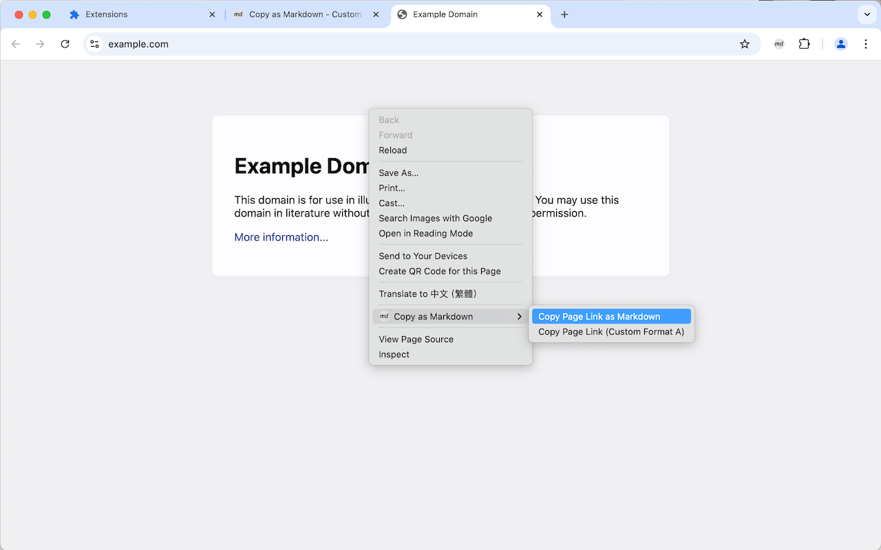 Copy as Markdown - 截图 1
