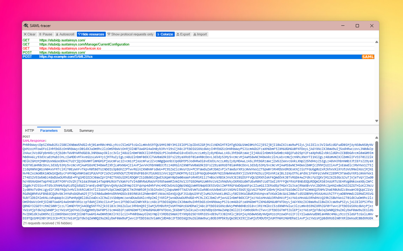 SAML-tracer - 截图 3