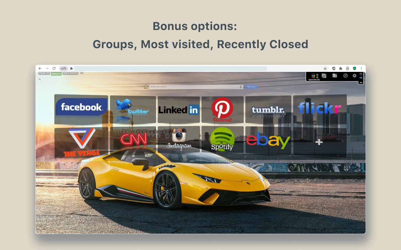 Speed Dial [FVD] - New Tab Page, 3D, Sync... - 截图 4