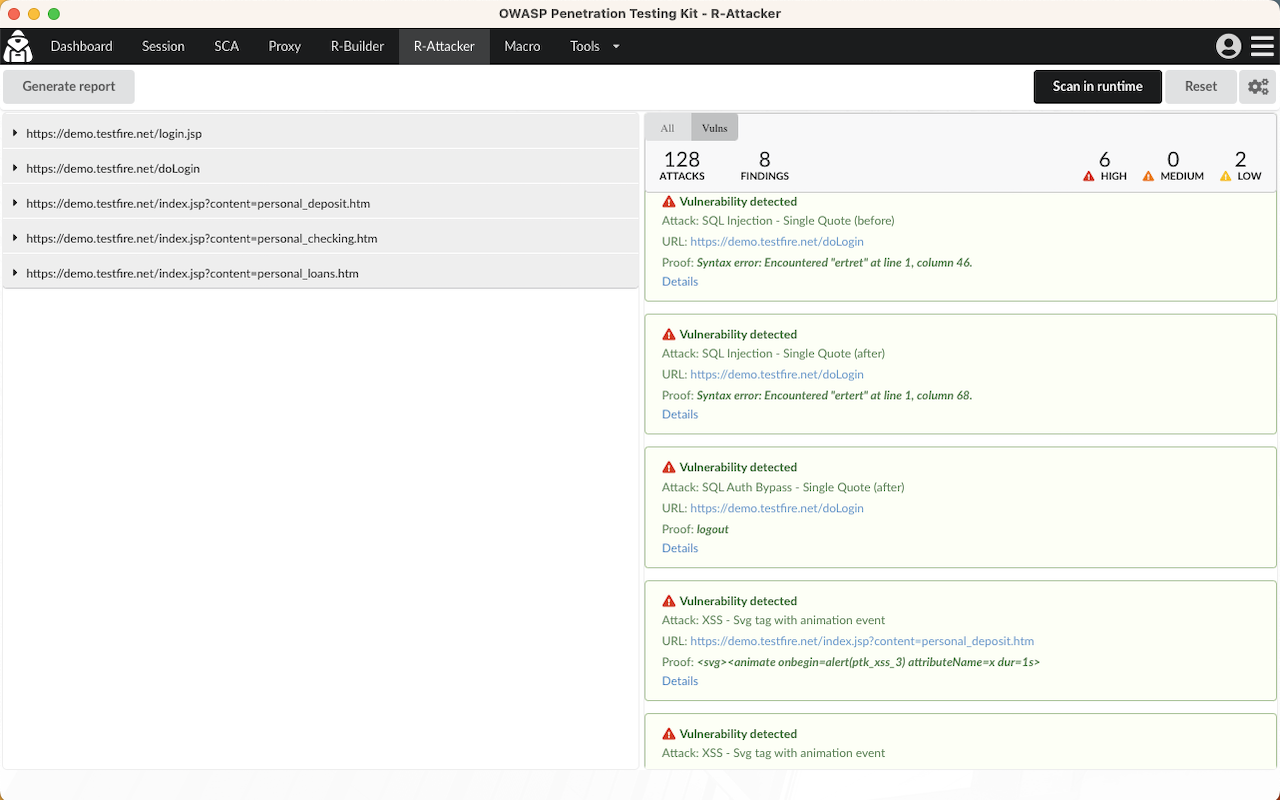 OWASP Penetration Testing Kit - 截图 1