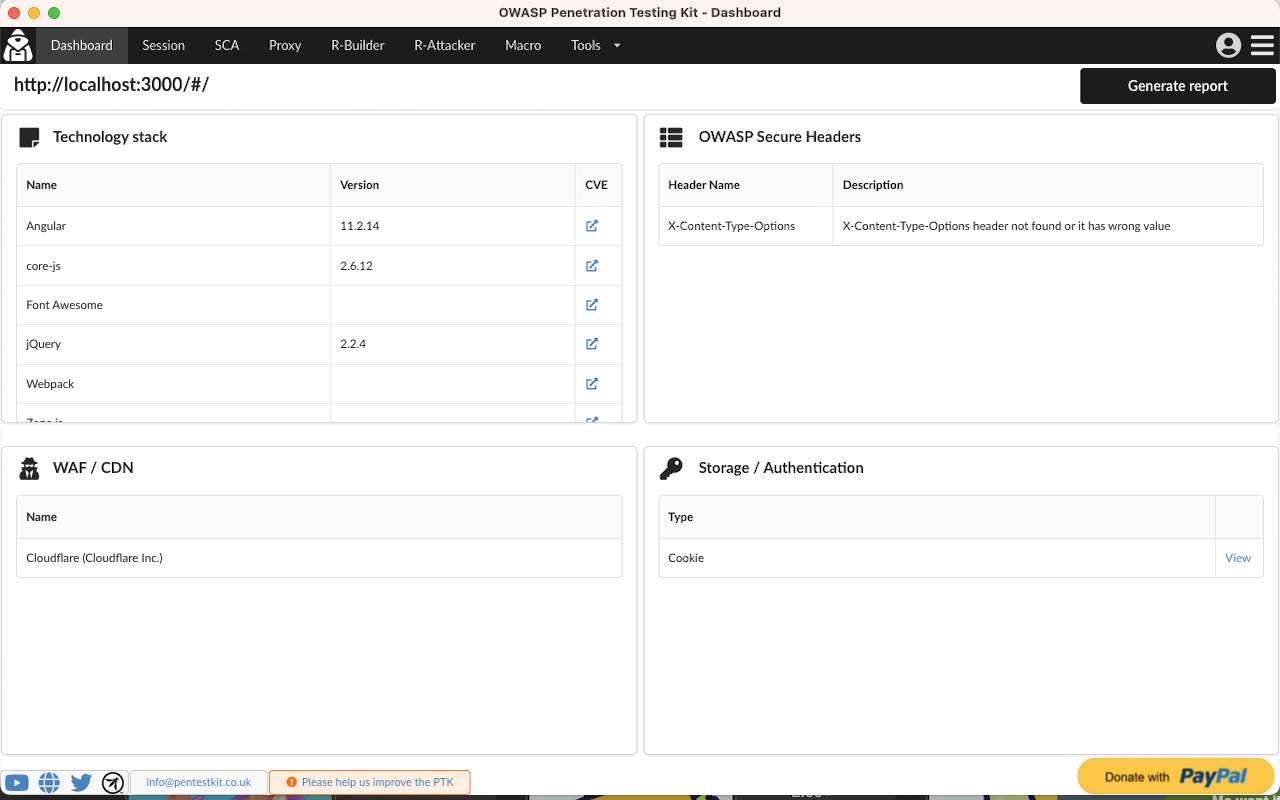 OWASP Penetration Testing Kit - 截图 4