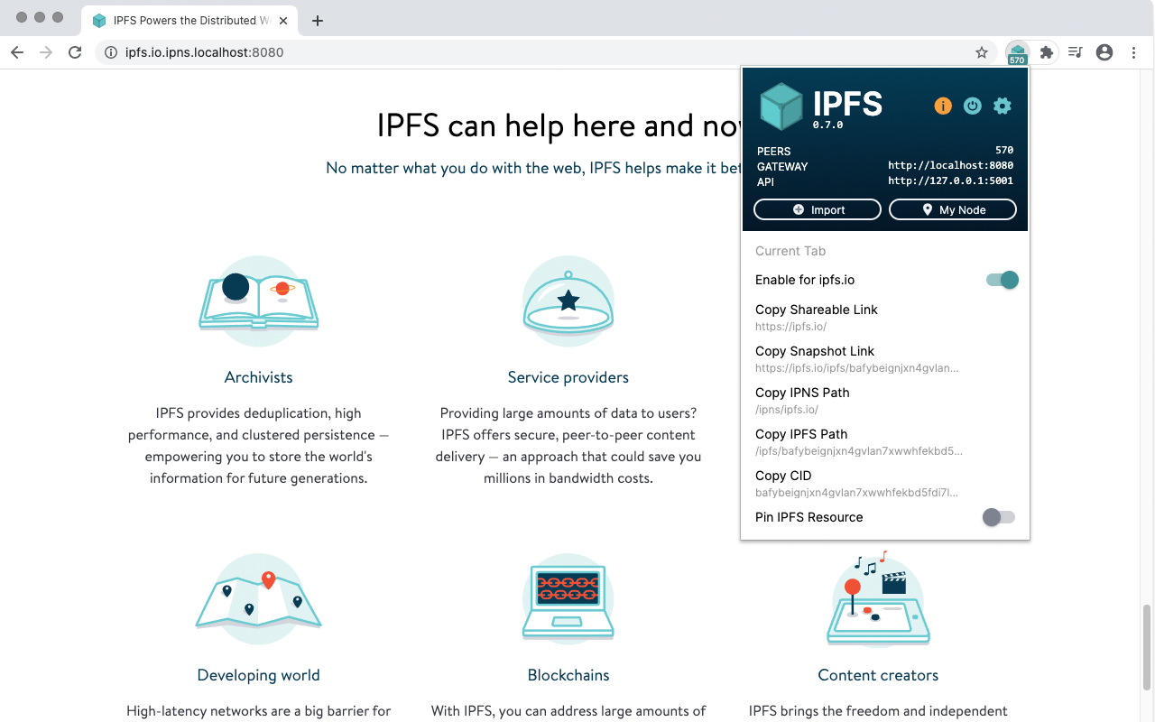 IPFS 伴侣 - 截图 4