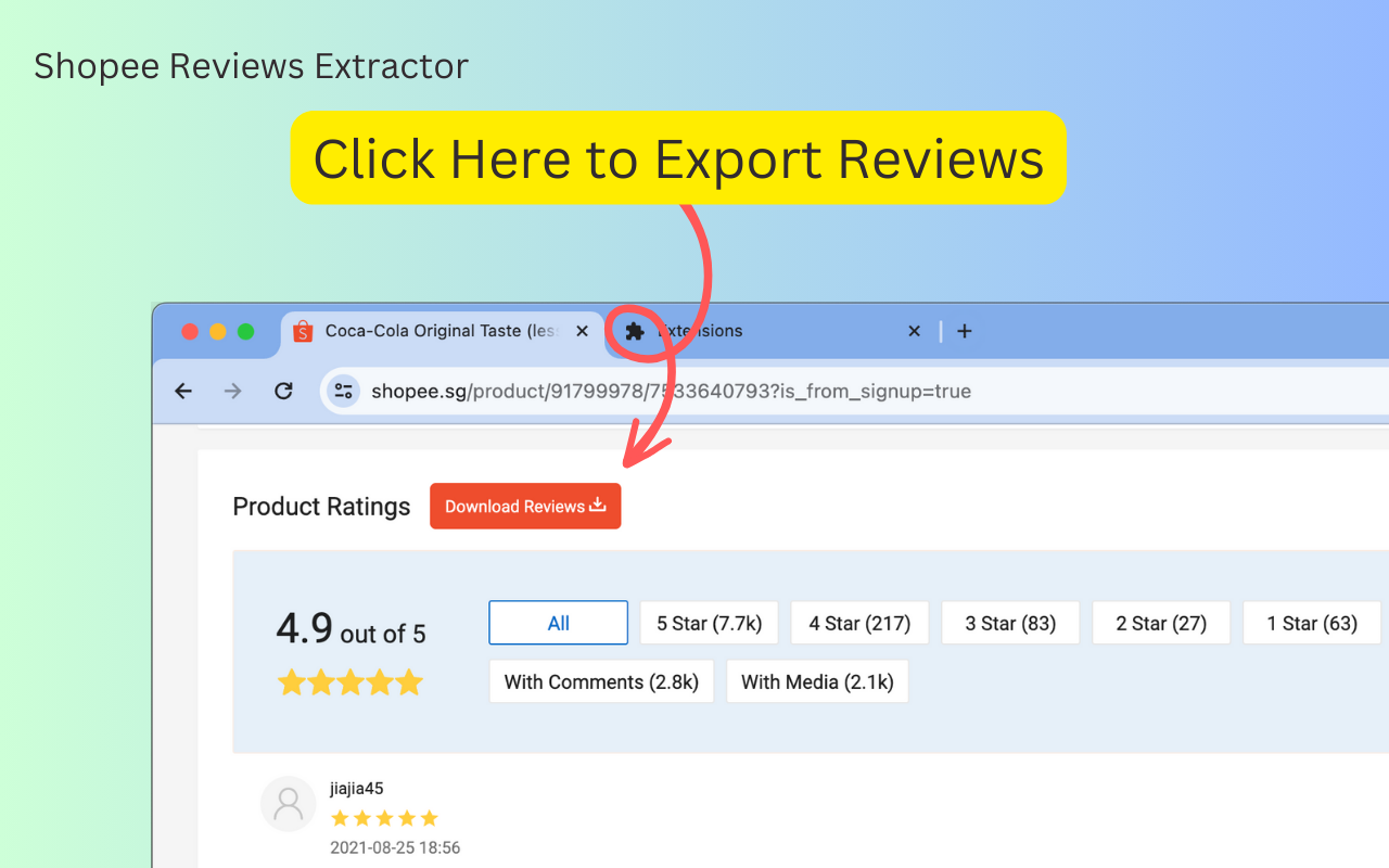 Shopee评论提取器 - 截图 2