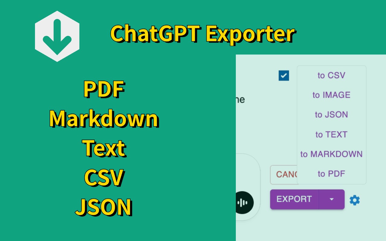 ChatGPT 导出器 - ChatGPT 转换为 PDF、MD 等 - 截图 2