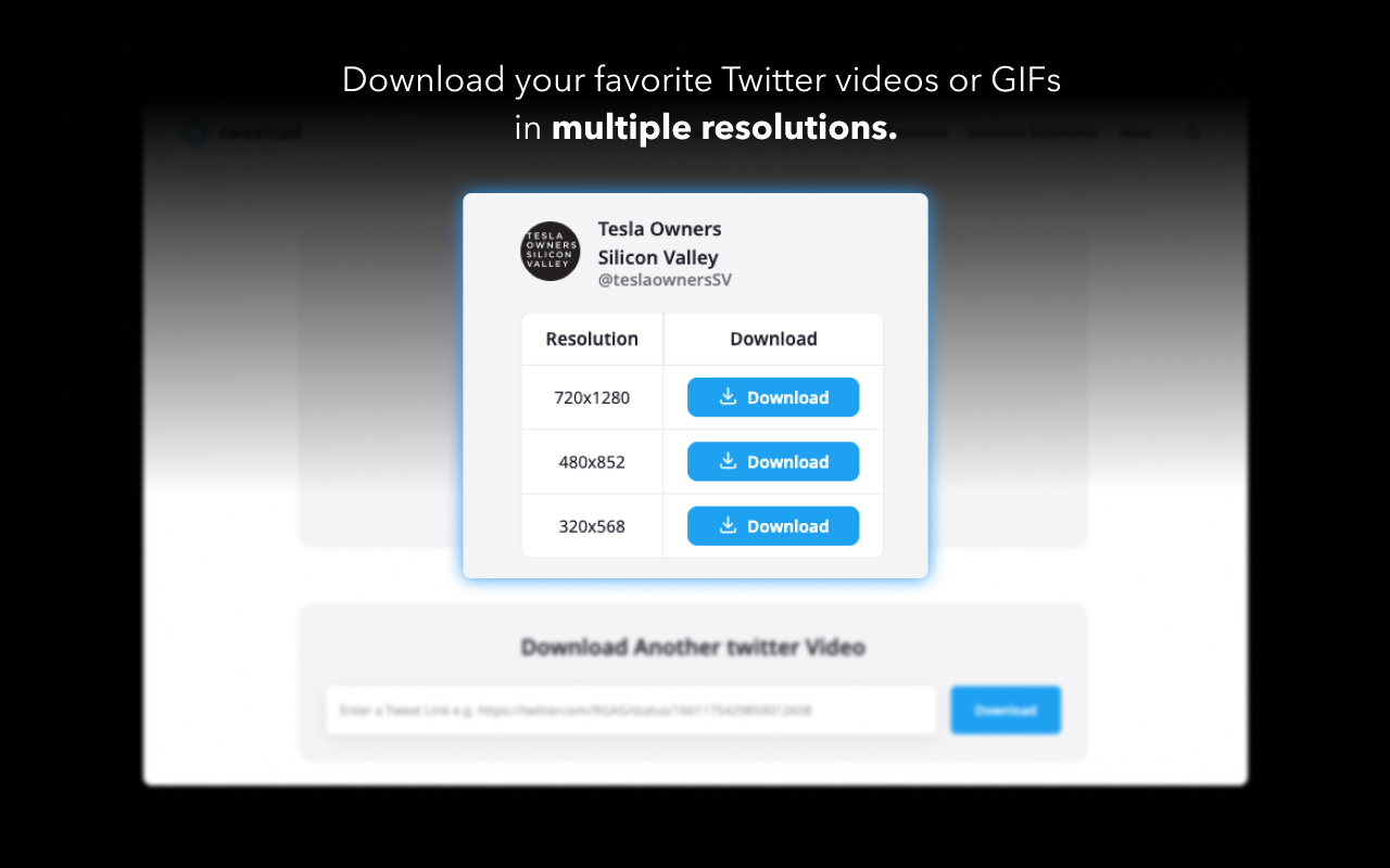 Twitter Video Downloader - Tweeload - 截图 1