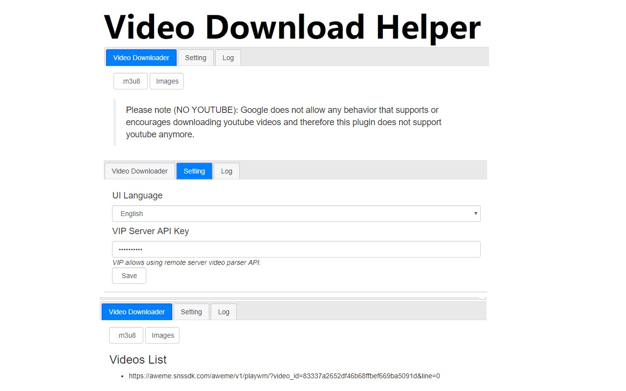 Simple Video Download Helper - 截图 1