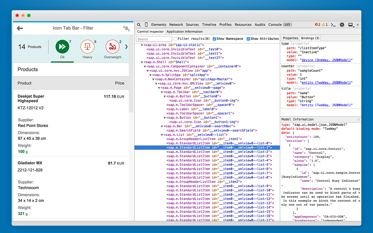 UI5 Inspector - 截图 2