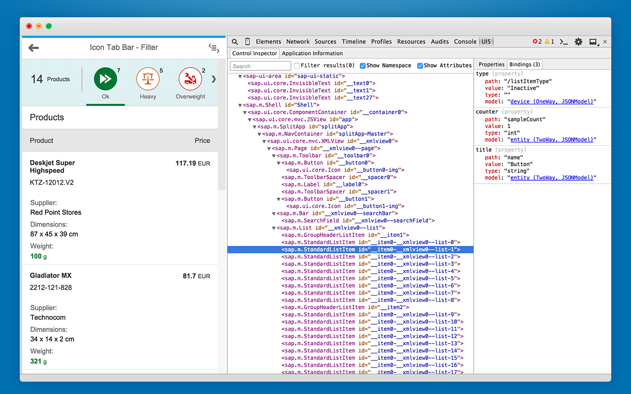 UI5 Inspector - 截图 3