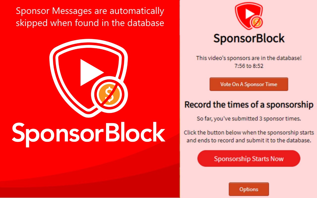 SponsorBlock for YouTube - 跳过赞助商广告 - 截图 1
