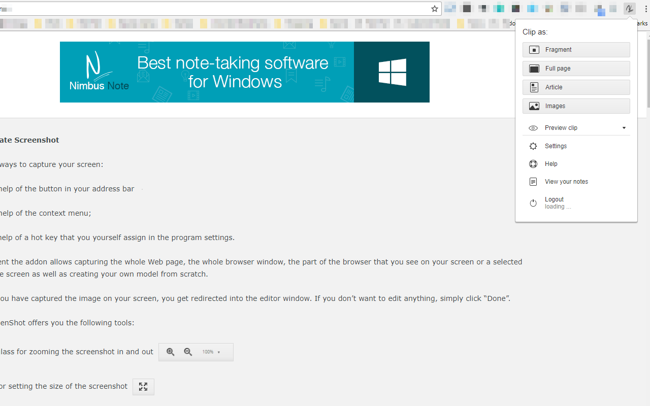 Web Clipper (Nimbus) - 截图 2