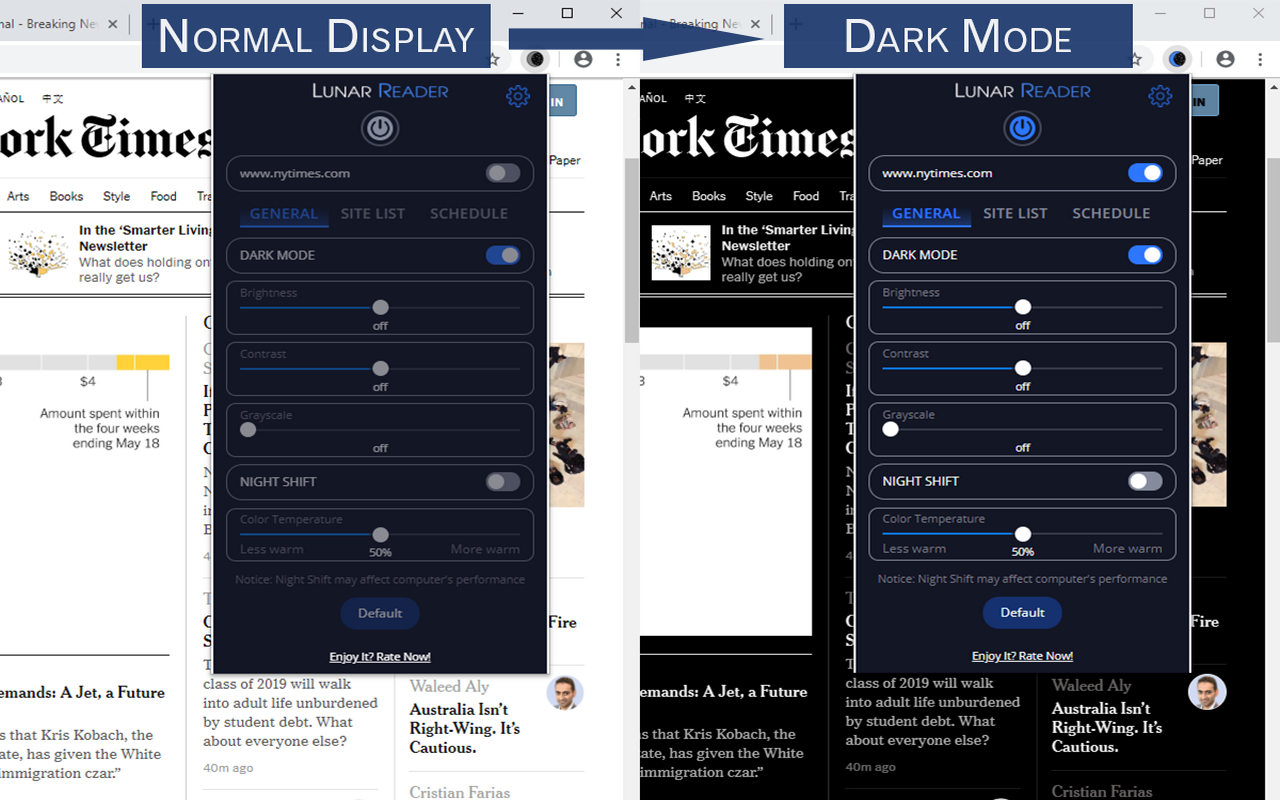 Lunar Reader: Dark Theme & Night Shift Mode - 截图 2