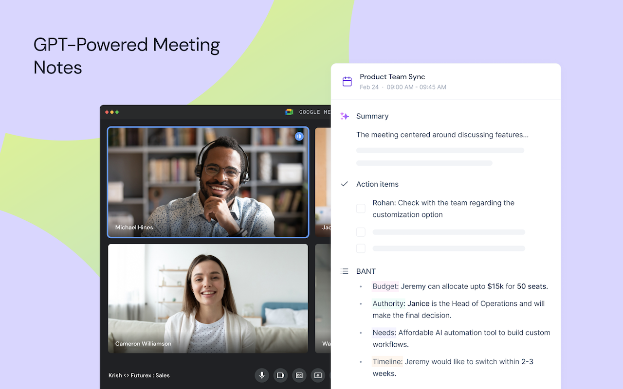 Fireflies: AI meeting notes - 截图 1