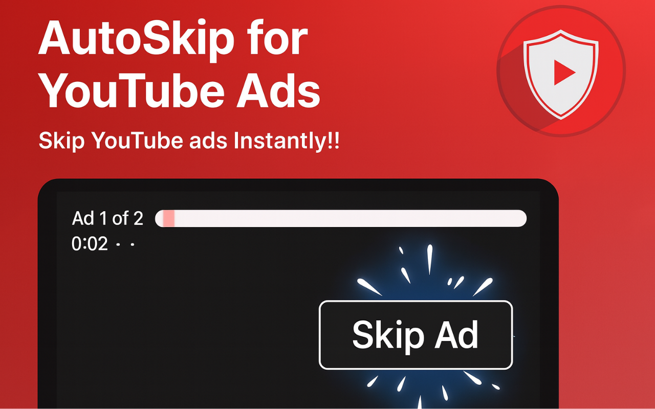 Ad & Intro Skip for YT, Netflix - 截图 1