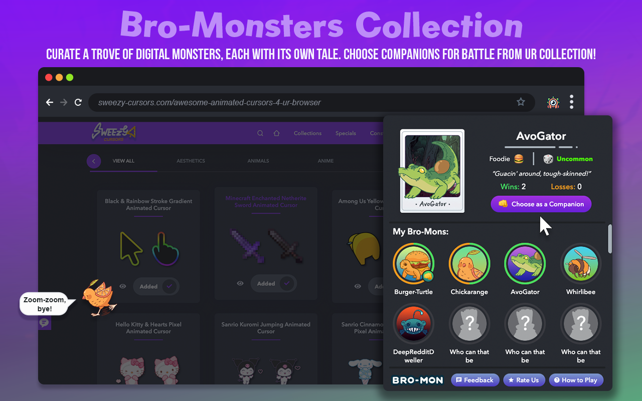 Bro-Mon 🐾 浏览器怪兽 - 网页冲浪游戏 - 截图 3