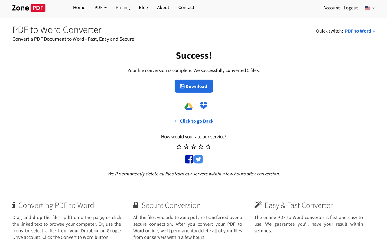 PDF to Word - 截图 2