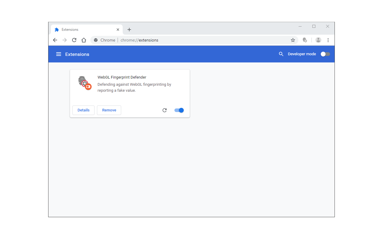 WebGL Fingerprint Defender - 截图 1