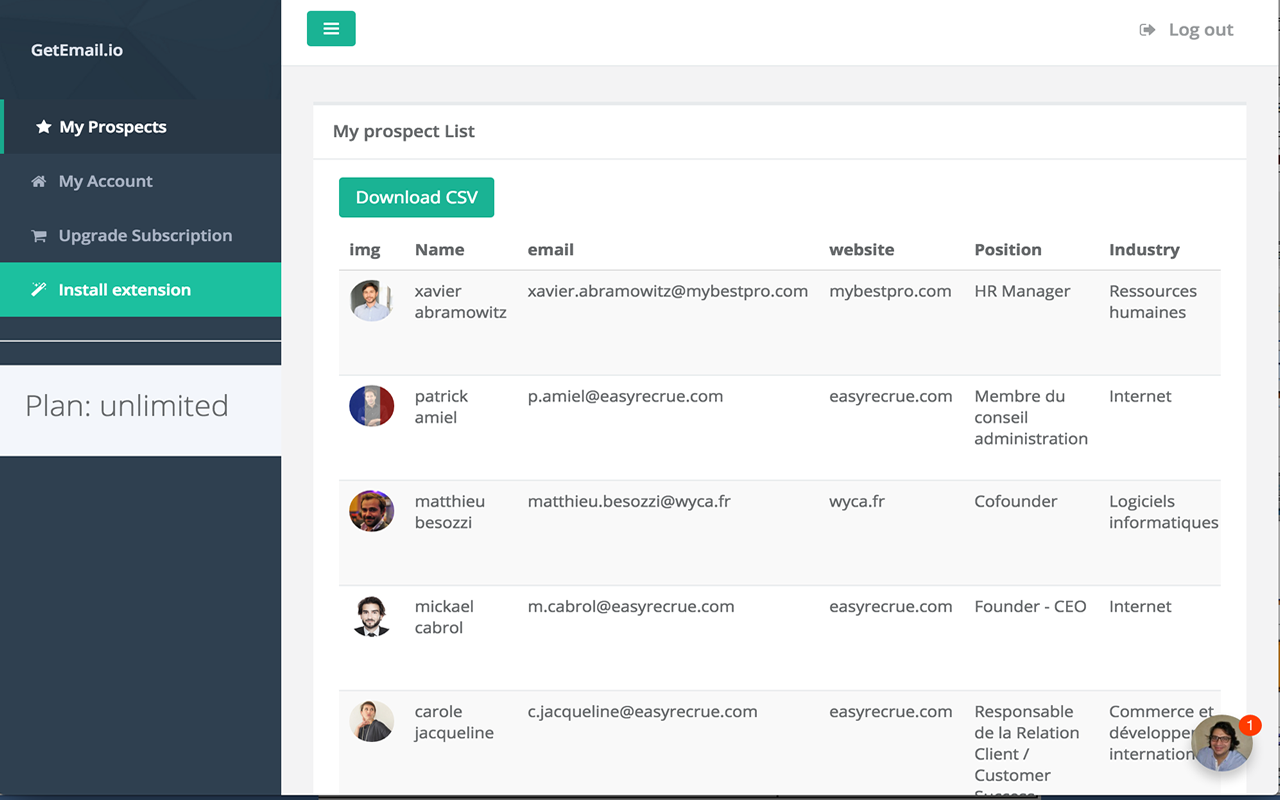 Getemail.io legacy - 截图 1