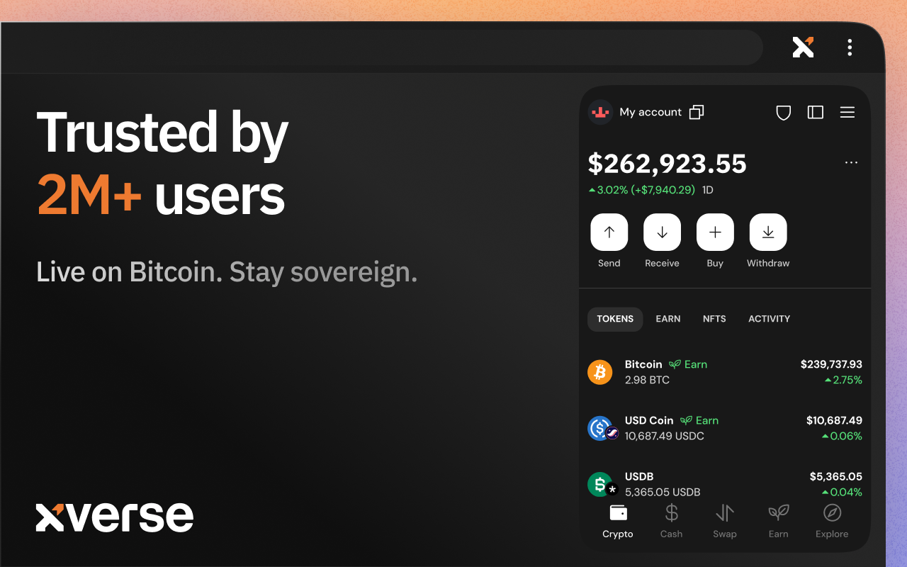 Xverse: Bitcoin Crypto Wallet - 截图 5