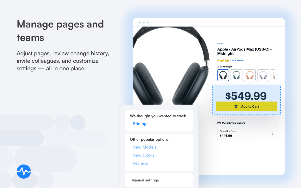 Visualping: Website change detection, monitoring and alerts - 截图 1