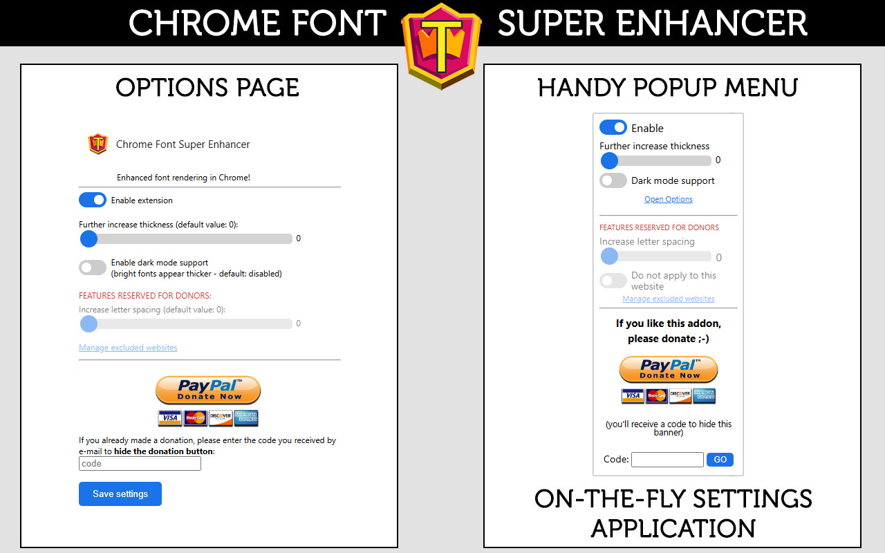 Chrome Font Super Enhancer - 截图 1