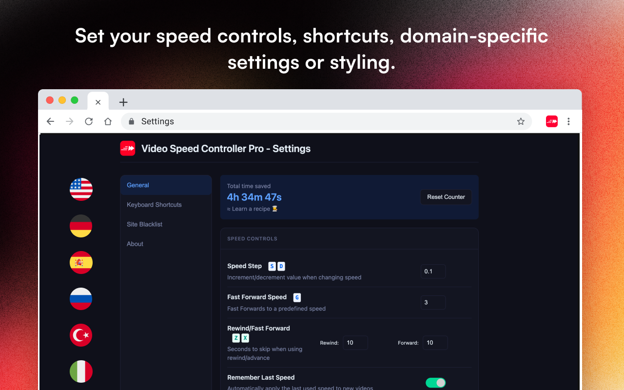Video Speed Controller Pro - 视频速度控制器 - 截图 3