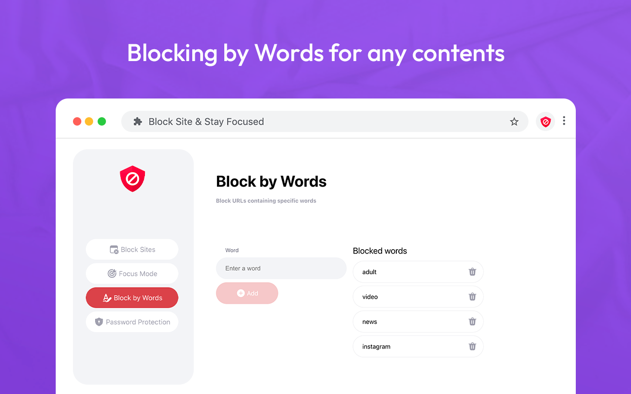 BlockSite:站點攔截器和焦點模式 - 截图 2
