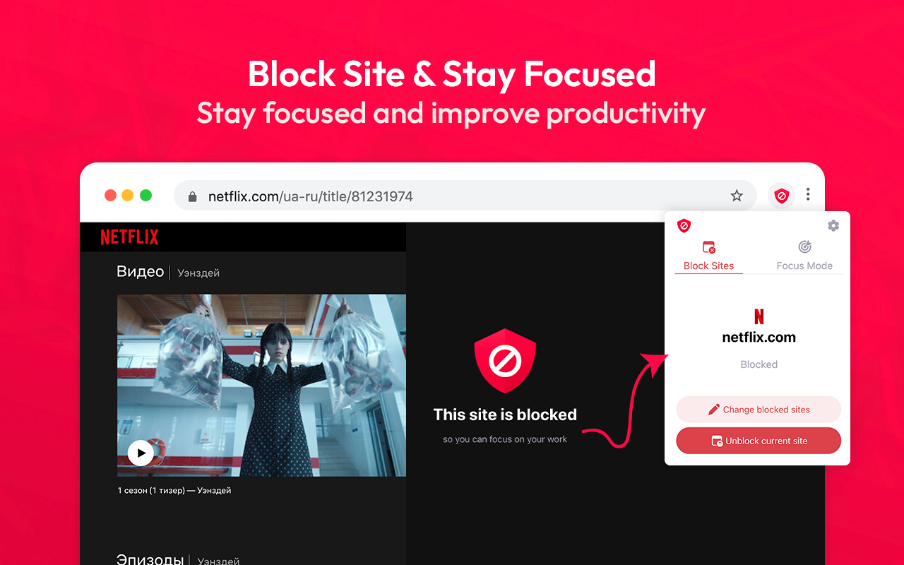 BlockSite:站點攔截器和焦點模式 - 截图 4