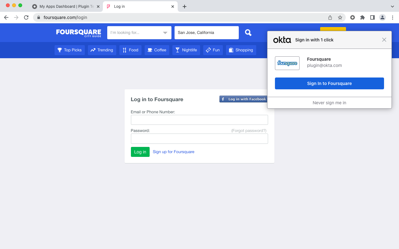 Okta Browser Plugin - 截图 2