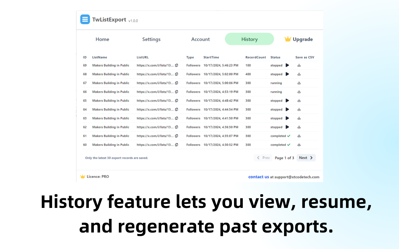 TwListExport - 导出 Twitter/X 列表关注者和成员 - 截图 1