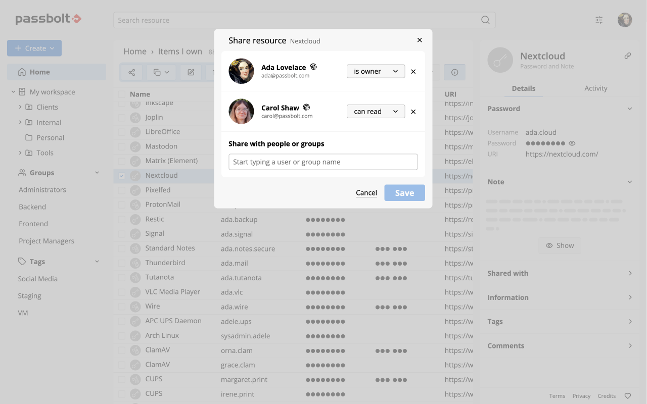 Passbolt - Open source password manager - 截图 2