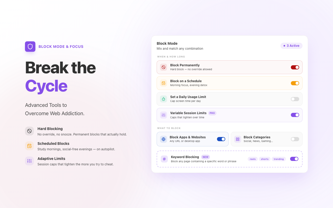 StayFree - Website Blocker, Web Usage Stats, Shorts Blocker - 截图 4